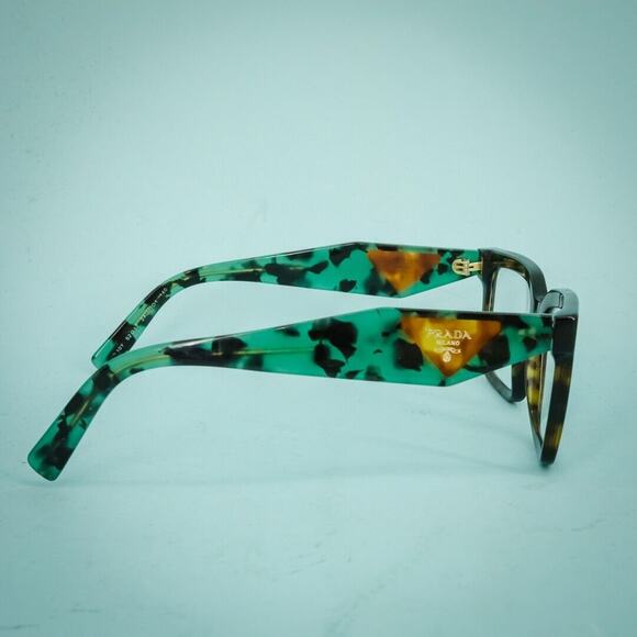 Prada PR10YV Pillow Eyeglasses Glasses 2AU1O1-Tortoise Green Brown Frames - Picture 4 of 6